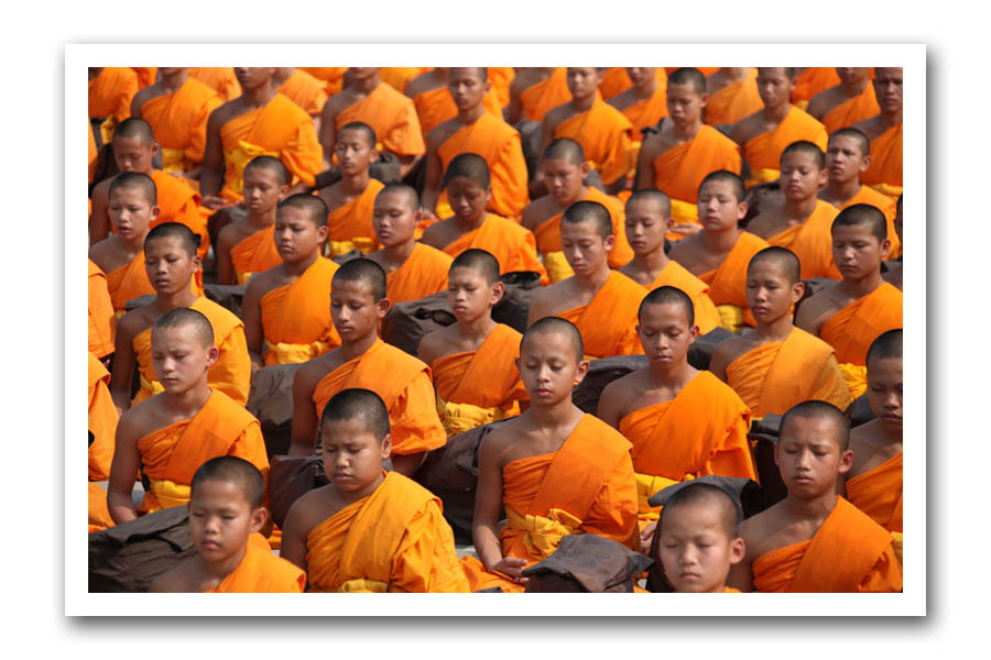 moines en orange